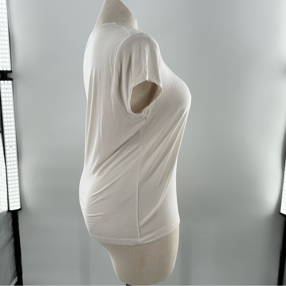 Anne Klein womens top size XL cream v-neck Swiss dot lace - Picture 4 of 10